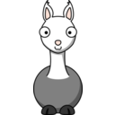 download Cartoon Llama clipart image with 45 hue color
