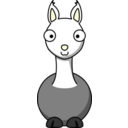 download Cartoon Llama clipart image with 90 hue color