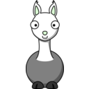 download Cartoon Llama clipart image with 135 hue color