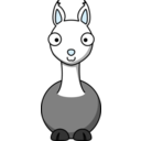 download Cartoon Llama clipart image with 225 hue color