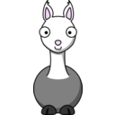 download Cartoon Llama clipart image with 315 hue color