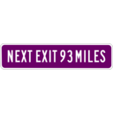 download Next Exit 93 Miles clipart image with 135 hue color