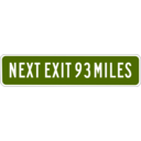 download Next Exit 93 Miles clipart image with 270 hue color