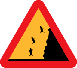 Warning Falling Penguins