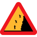 download Warning Falling Penguins clipart image with 0 hue color