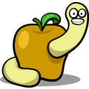 download Apple Worm clipart image with 45 hue color