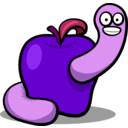 download Apple Worm clipart image with 270 hue color