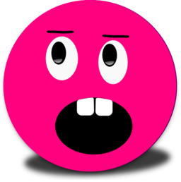 Angry Surprised Smiley Pink Emoticon
