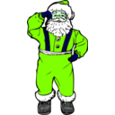 download Dancing Santa clipart image with 90 hue color