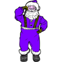 download Dancing Santa clipart image with 270 hue color