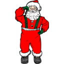 download Dancing Santa clipart image with 0 hue color