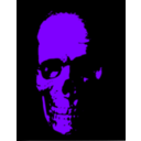 download Red Skull clipart image with 270 hue color