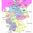 download Political Map Of Germany 2 clipart image with 180 hue color