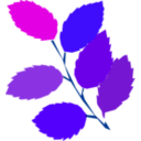 download Simple Spring New Leaves clipart image with 180 hue color