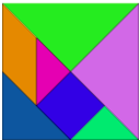 download Tangram clipart image with 90 hue color