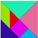 download Tangram clipart image with 135 hue color