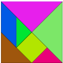 download Tangram clipart image with 270 hue color