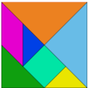 download Tangram clipart image with 0 hue color