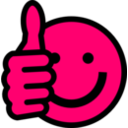 download Thumbs Up Smiley clipart image with 270 hue color