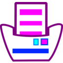 download Fileprint clipart image with 180 hue color