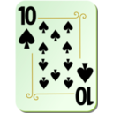 download Ornamental Deck 10 Of Spades clipart image with 45 hue color