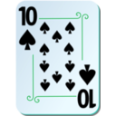 download Ornamental Deck 10 Of Spades clipart image with 135 hue color