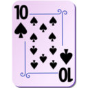 download Ornamental Deck 10 Of Spades clipart image with 225 hue color