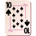 download Ornamental Deck 10 Of Spades clipart image with 315 hue color
