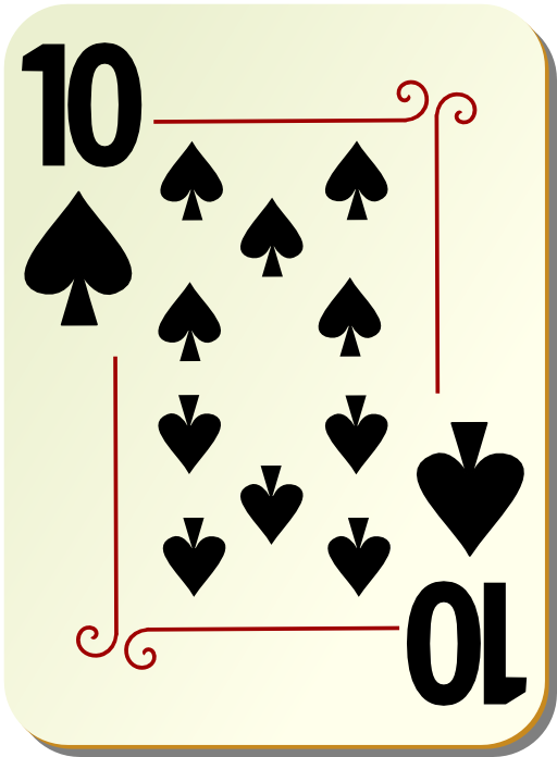 Ornamental Deck 10 Of Spades