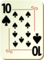 Ornamental Deck 10 Of Spades