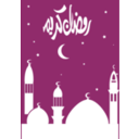 download Ramadan Kareem With Mosques clipart image with 90 hue color