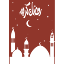 download Ramadan Kareem With Mosques clipart image with 135 hue color