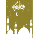 download Ramadan Kareem With Mosques clipart image with 180 hue color