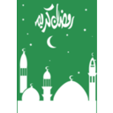 download Ramadan Kareem With Mosques clipart image with 270 hue color