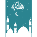 download Ramadan Kareem With Mosques clipart image with 315 hue color