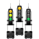 download Mobile Traffic Lights Threesome clipart image with 45 hue color