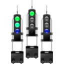 download Mobile Traffic Lights Threesome clipart image with 135 hue color