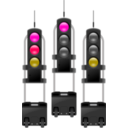 download Mobile Traffic Lights Threesome clipart image with 315 hue color