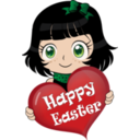 Manga Happy Easter Emoticon Smiley