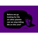download Spock No Killing clipart image with 90 hue color