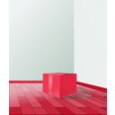 download Box Over Wood Floor clipart image with 315 hue color