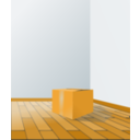 download Box Over Wood Floor clipart image with 0 hue color