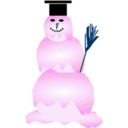 download Snowman clipart image with 180 hue color