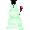 download Snowman clipart image with 315 hue color