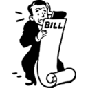download Worried About A Bill clipart image with 45 hue color