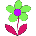 download Simple Flower clipart image with 225 hue color