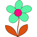download Simple Flower clipart image with 270 hue color