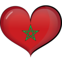 Morocco Heart Flag