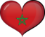 Morocco Heart Flag