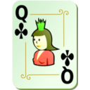 download Ornamental Deck Queen Of Clubs clipart image with 45 hue color